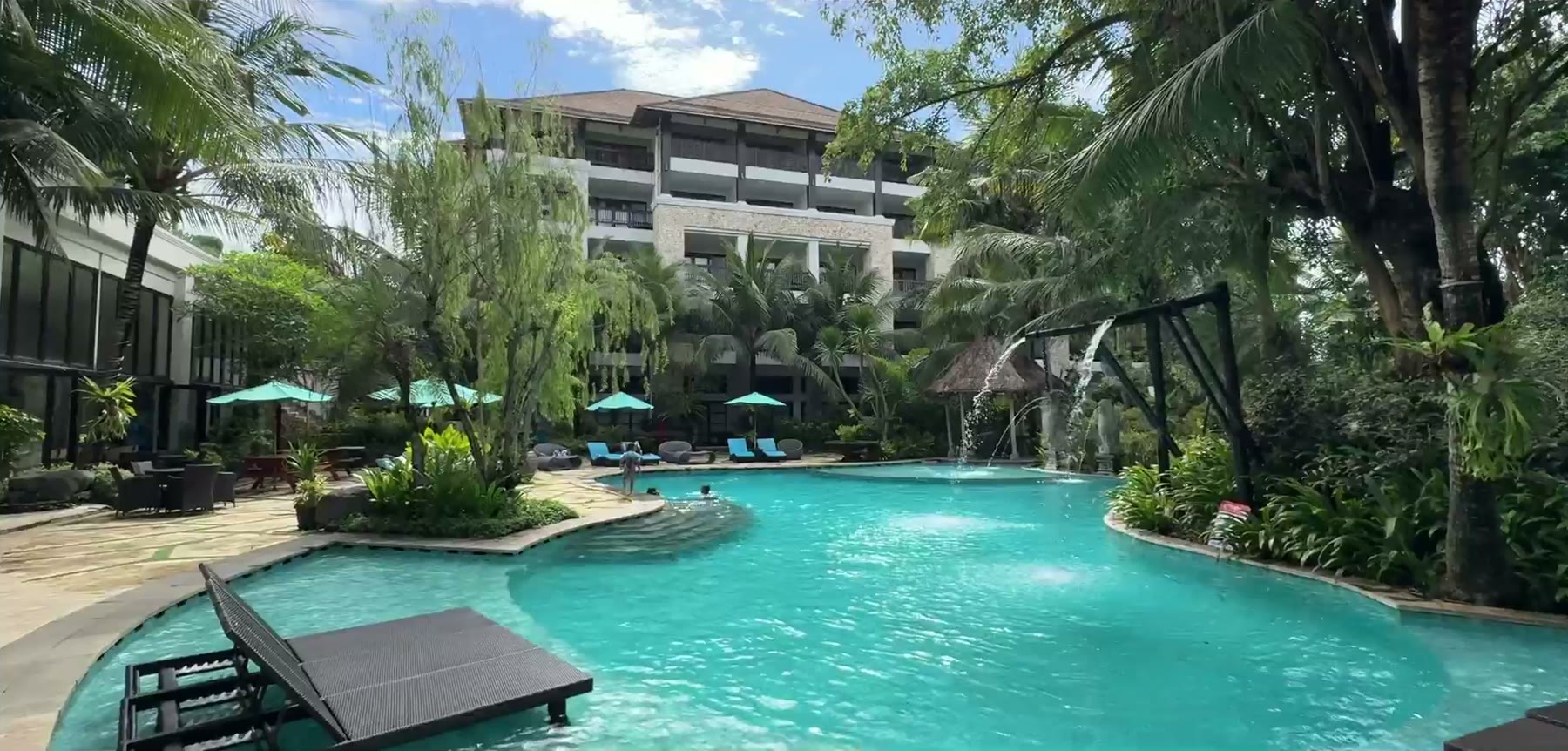 Resort pool and gardens